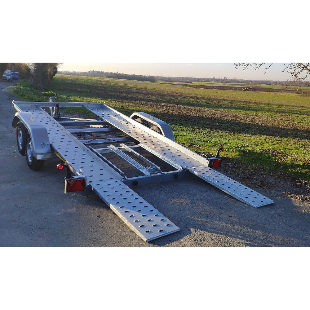 remorque-porte-vehicule-pv-200-450cm-3.jpg Remorque porte-voiture basculante 2700 kg – Plateau 400 × 190 cm – Double essieu – Image 1